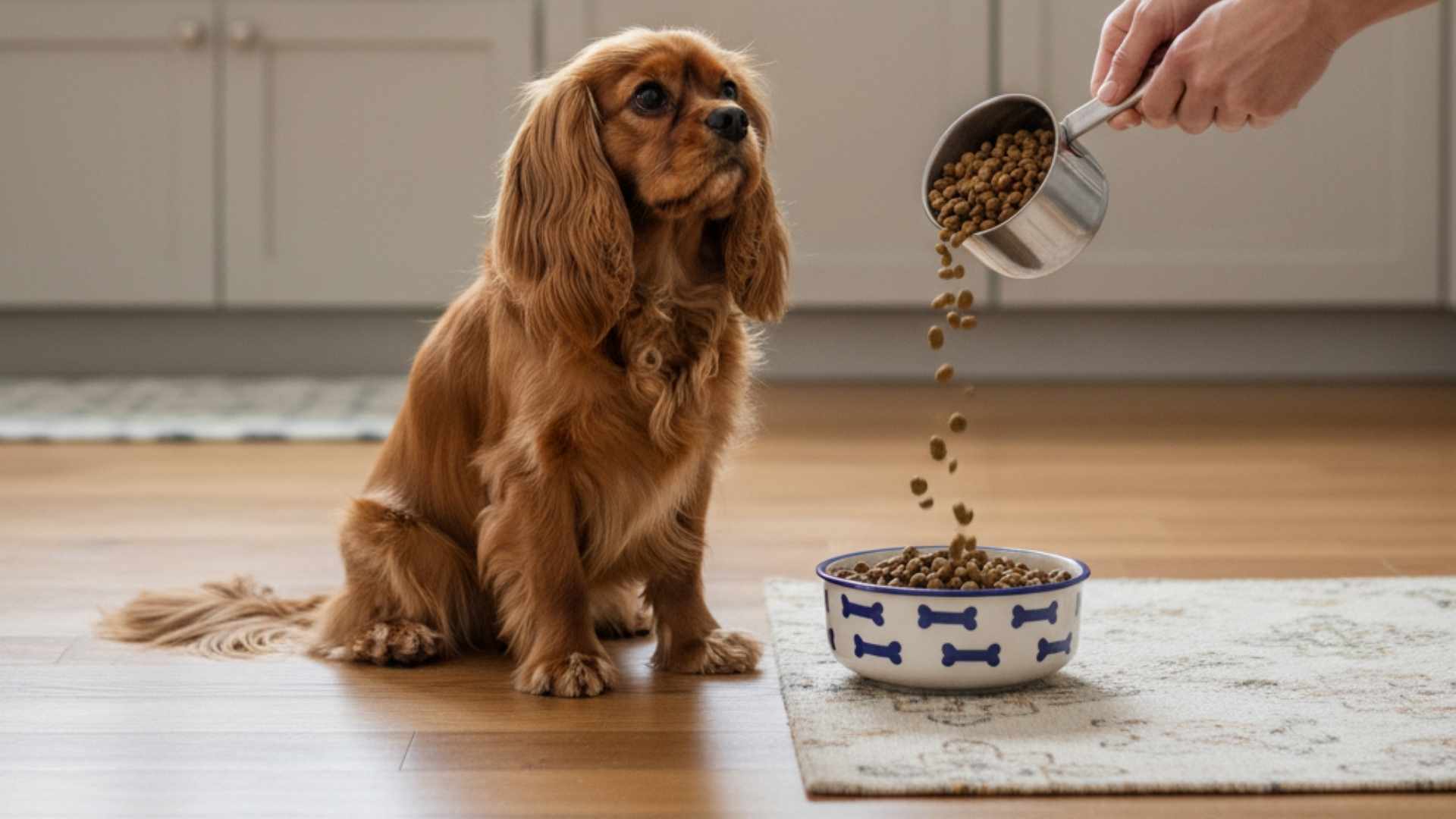 perro esperando a comer